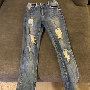 Pacsun, high rise skinny jeans, ripped